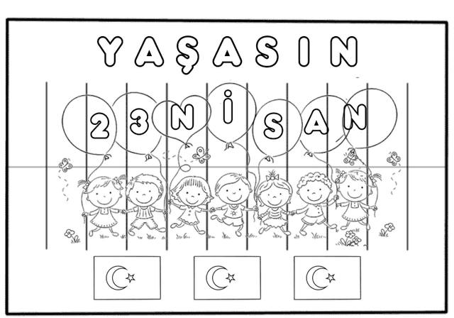 23 Nisan Feneri Boya Katla Kes Yapıştır