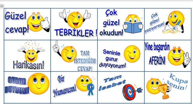 Öğrenci Motivasyon Kartları