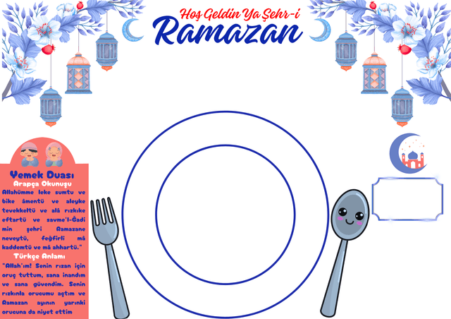 Ramazan Sofrası Boş Şablon