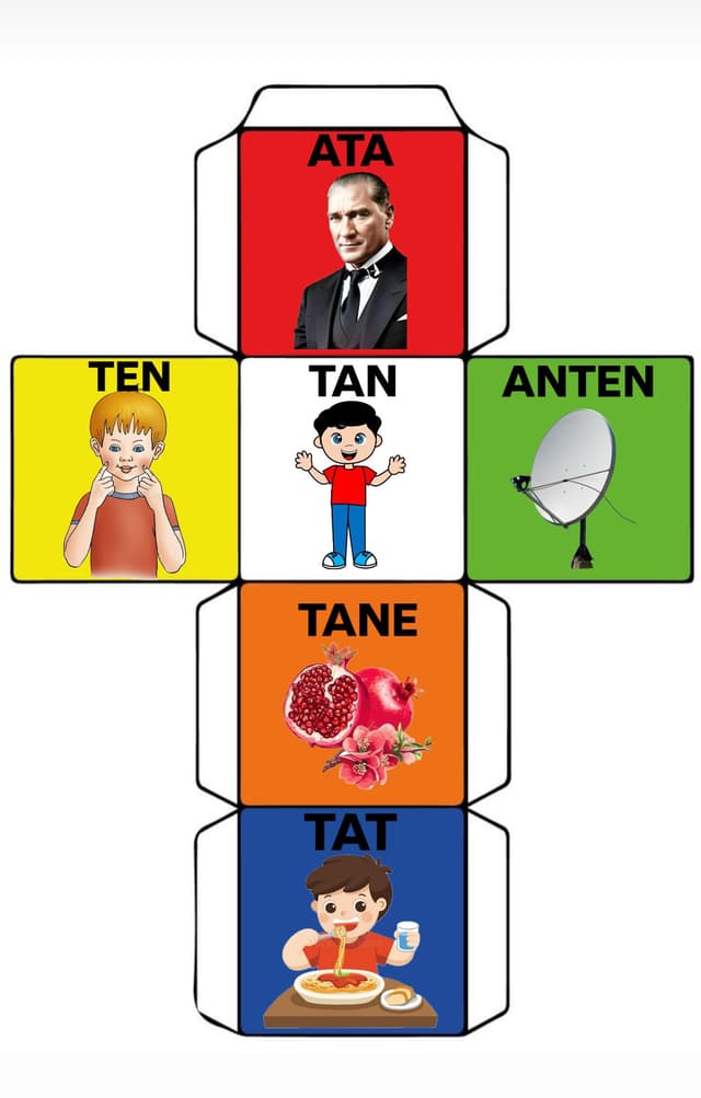 1. Sınıf T Sesi Küp Etkinliği