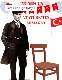 23 Nisan Atatürk İle Hatıra Fotoğrafı Posteri