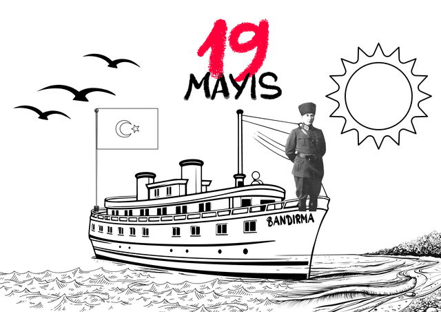 19 Mayıs Atatürk'ü Anma Gençlik Ve Spor Bayramı Boyama Sayfası