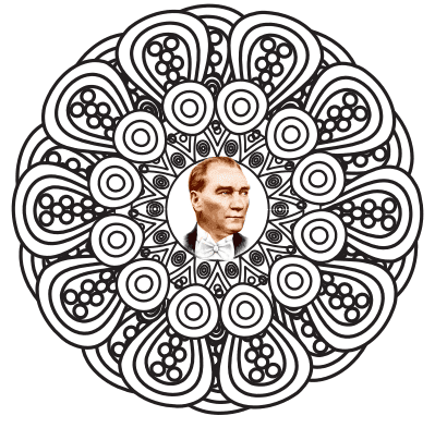 Atatürk Mandala Boyama Sayfaları