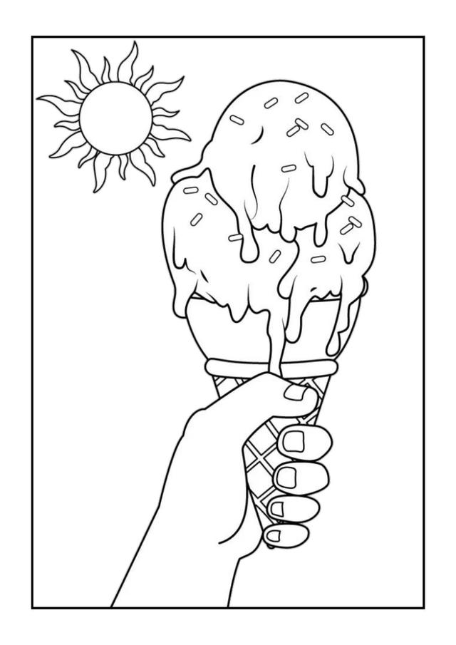 Dondurma Boyama Sayfası